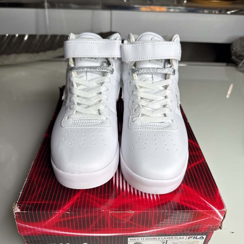 Fila Vulc 13 Triple White High Top Sneakers kid’s